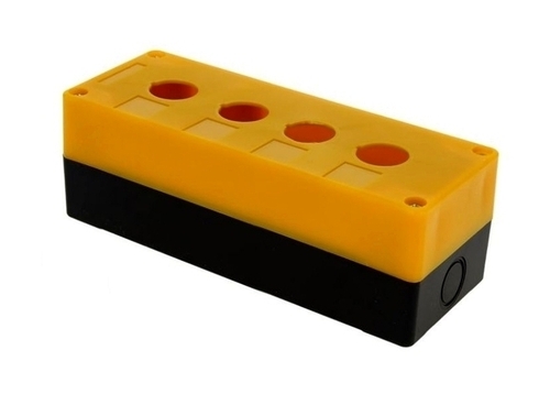 Корпус КП104 пластиковый 4 кнопки желтый EKF PROxima