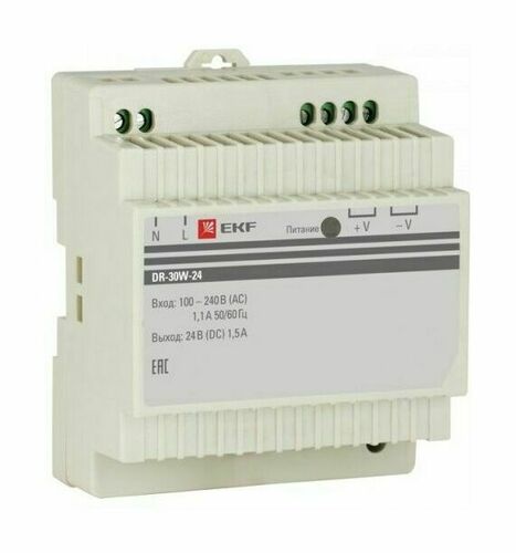Блок питания 24В DR-30W-24 EKF PROxima