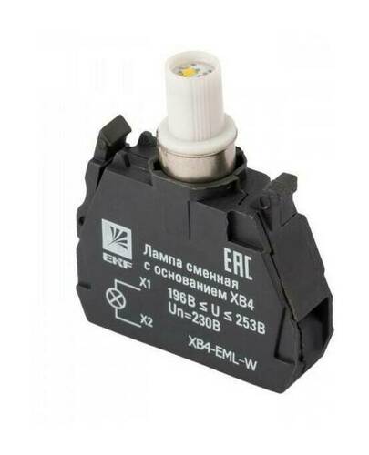 Лампа сменная c основанием XB4 белая 230В EKF PROxima