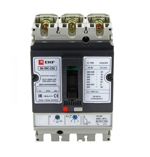 Выключатель автоматический ВА-99C (Compact NS) 250/200А 3P 45кА EKF PROxima