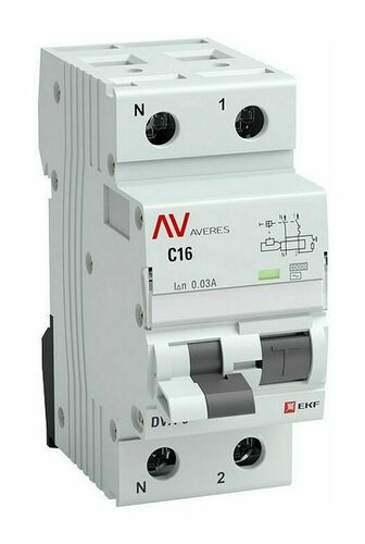Дифференциальный автомат DVA-6 1P+N 20А (B) 30мА (AC) 6кА EKF AVERES
