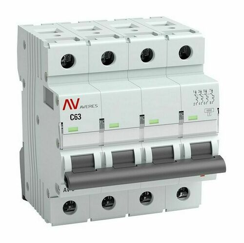 Выключатель автоматический AV-6 4P 40A (C) 6kA EKF AVERES