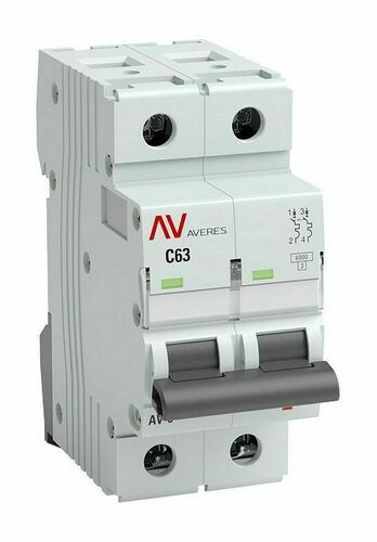 Выключатель автоматический AV-6 DC 2P 1A (C) 6kA EKF AVERES