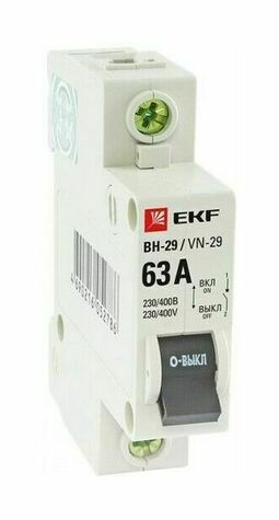 Выключатель нагрузки 1P 40А ВН-29 EKF Basic