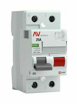 Устройство защитного отключения DV 2P 63А/ 30мА (A) EKF AVERES
