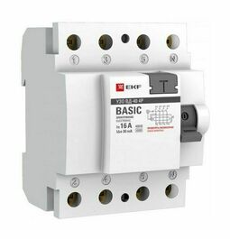 Устройство защитного отключения УЗО ВДТ-40 4P 63А/100мА (электронное) EKF Basic