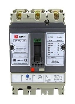 Выключатель автоматический ВА-99C (Compact NS) 160/ 40А 3P 36кА EKF PROxima