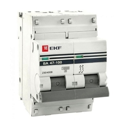 Автоматический выключатель 2P 80А (D) 10kA ВА 47-100 EKF PROxima