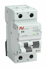 Дифференциальный автомат DVA-10 1P+N 16А (B) 30мА (AC) 6кА EKF AVERES
